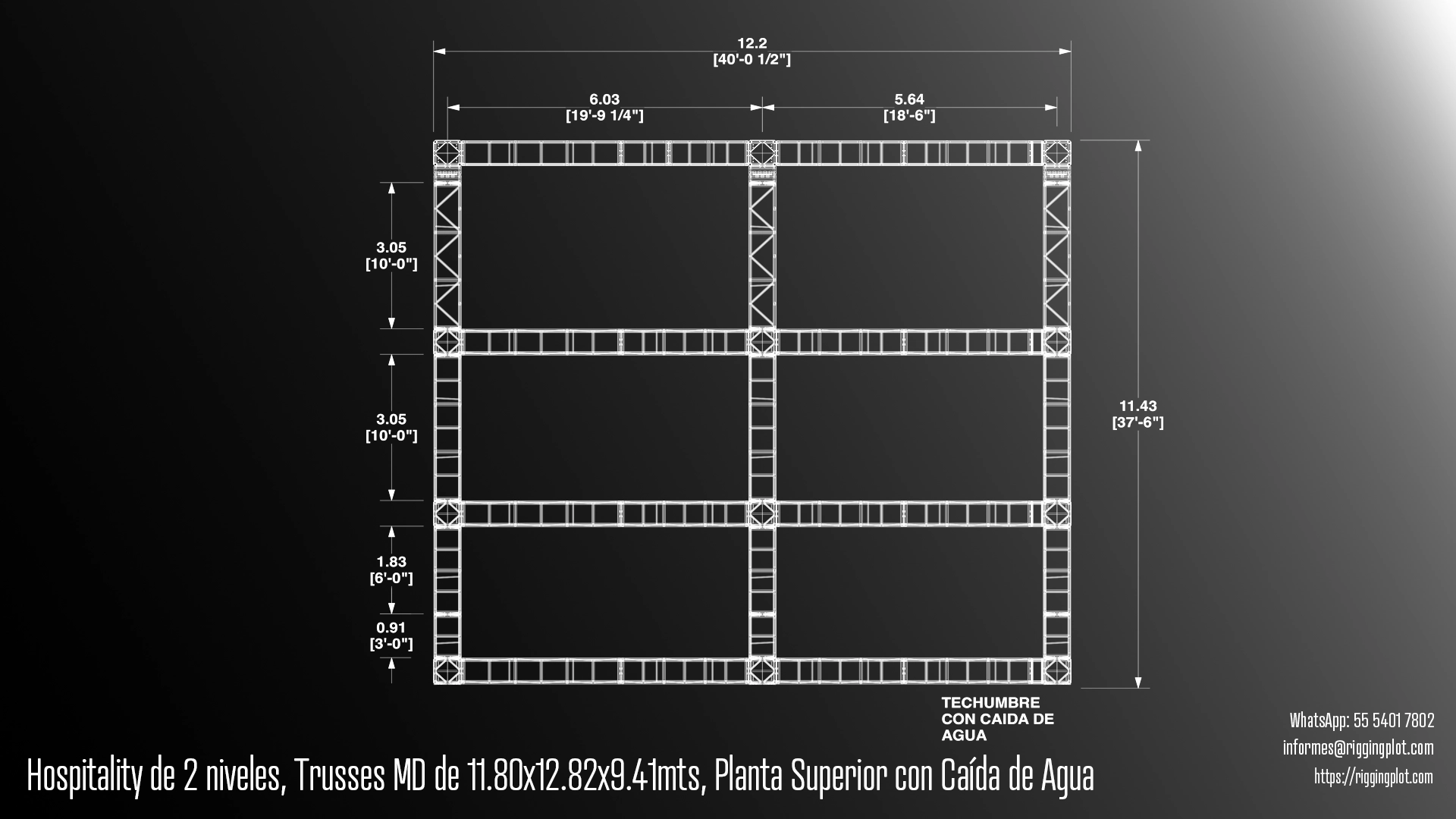 FICHA TÉCNICA HOSPITALITY MD DE 2 NIVELES 11.80X12.82MTS CANCÚN